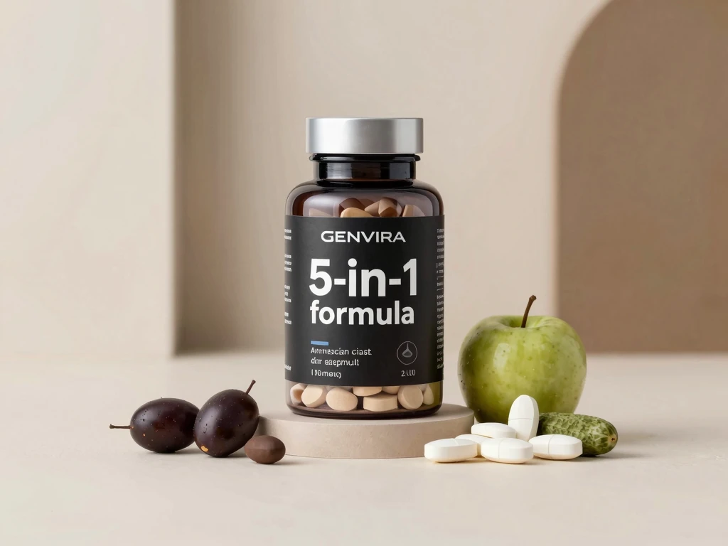 Genvira supplement bottle